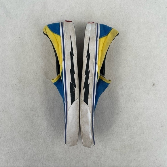 VANS OFF THE WALL Women/men Boyd Tech Blue Yellow Slip On Skate shoes M 7.5 -W 9 - Picture 2 of 9